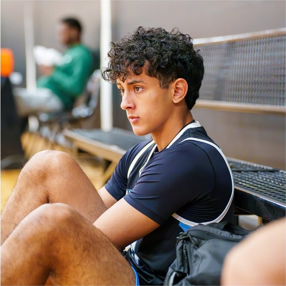 We All Hoop player focused between drills